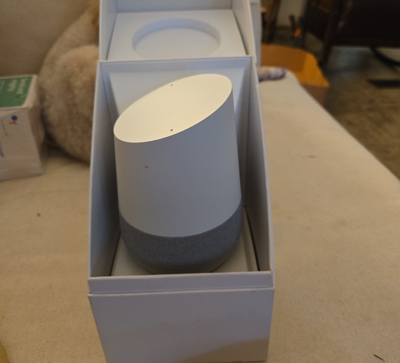 Google Home Speaker - White and Gray - Picture 1 of 3